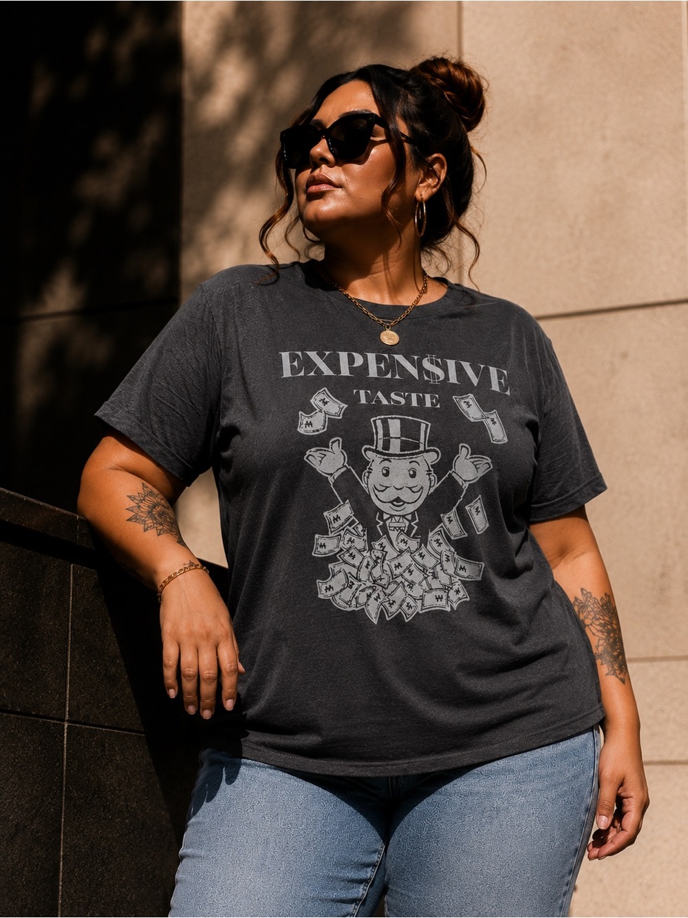 TORRID Monopoly Expensive Taste Graphic Tee Vintage Black Classic Fit Sz 3X NWOT